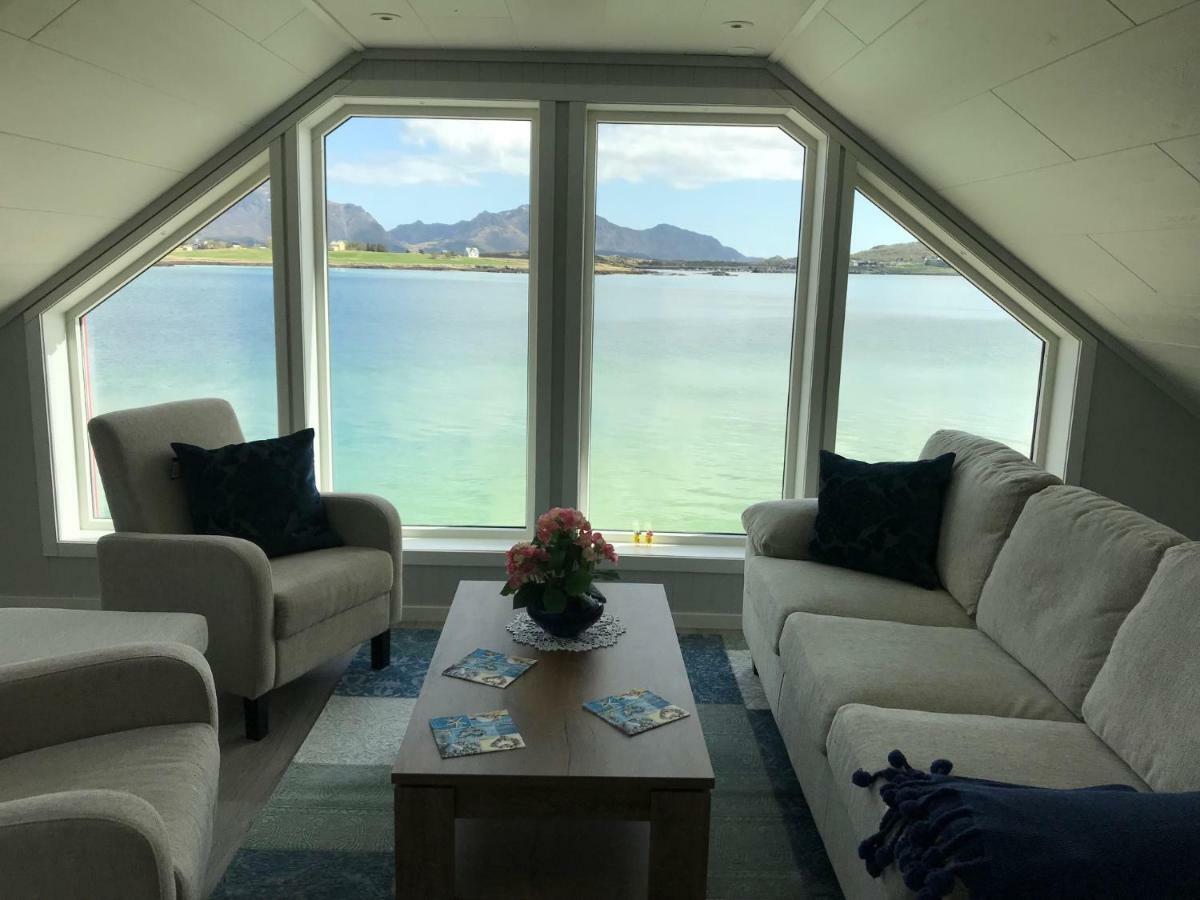 Luxurious Cabin By The Waterfront Leknes Luaran gambar
